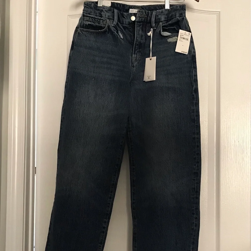 Good American Indigo Wide Leg Jeans - Picture 2 of 3